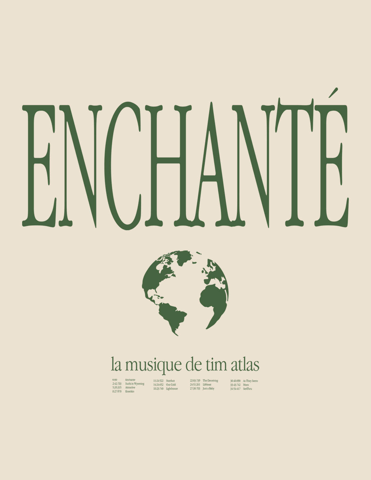 Enchanté Heavyweight Tee - Faded Bone